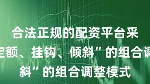 合法正规的配资平台采取了“定额、挂钩、倾斜”的组合调整模式